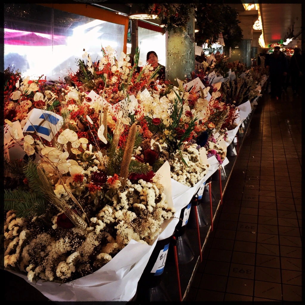 iPhoneography Monday:  Nature (Pike Place Market Flowers in December)