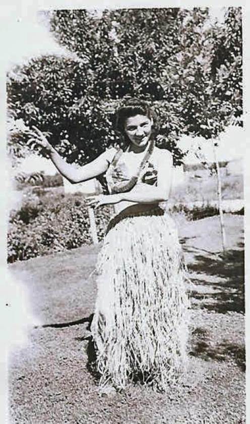 Grandma and her Hula skirt