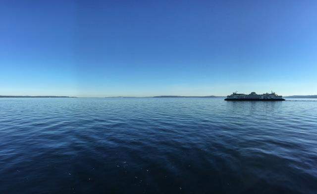 Sally D’s Mobile Photography Challenge:  Panorama (Crossing Puget Sound)